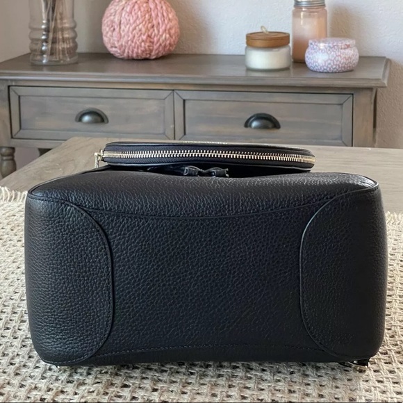 Leather Kate spade Leila medium flap backpack black new - Picture 8 of 8